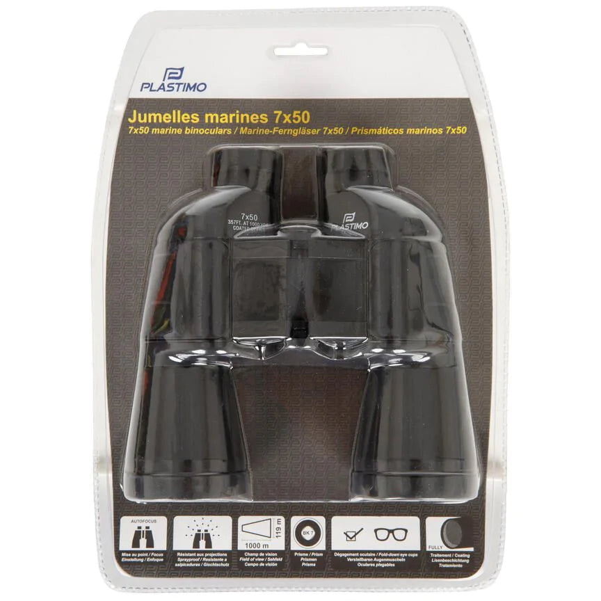 Plastimo 7x50 autofokus svarta kikare 