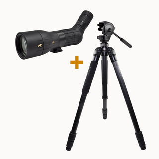 Kite Optics KSP 80 HD 25-50X80 tubkikare + Ardea CF stativ med Manfrotto 128 RC videohuvud 